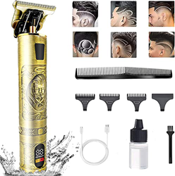Cortapelos para hombre profesional, eléctrico Trimmer para barba y precisión impermeable con 3 peines, T-Blade 0 mm Maquinilla de afeitar para el pelo características