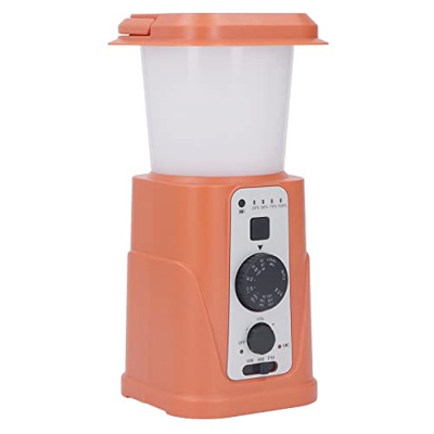 Lámpara de Camping, Indicador de Encendido LED Batería de 5000 MAh 2,7 a 4 . Luz de Emergencia USB de 2V con Manivela para Exteriores (Versión Naranja