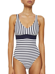 Esprit Mujer Hamptons Beach Rcspad.swimsuit Traje de baño de una sola pieza, azul marino, 40 precio