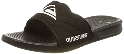 Quiksilver Bright Coast Slide Quilted, Sandalia Hombre, Color Negro, Blanco y Negro, 44 EU