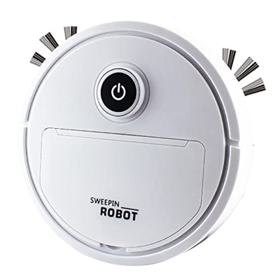 Jojomino 3 en 1 Robot Inteligente Aspirador USB Recargable para Electrodomésticos Limpieza Limpia Robotic Blanco