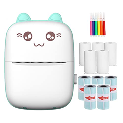 DAJASD Impresora fotográfica portátil para teléfono móvil, mini impresora, impresora fotográfica de bolsillo, 5 papel térmico, 5 bolígrafos, viajes (b en oferta