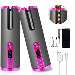 Rizador de Pelo Automático inalámbrico, Unipampa Rizador de Cabello Portátil, Rizador Portátil Inalámbrico, Pantalla LCD y Temporizador, 6 Temperatura en oferta