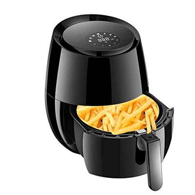 AURADO Freidora De Aire, Pantalla Táctil Inteligente Pantalla Digital Freidora De Aire, Máquina De Papas Fritas Freidora Eléctrica Sin Humo Doméstica,
