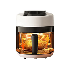 ECONOA freidora Blanca Multifuncional Mini Glass Air 2.5L Visual Air 800W Alta Potencia L20*W24*H25.3cm Family en oferta