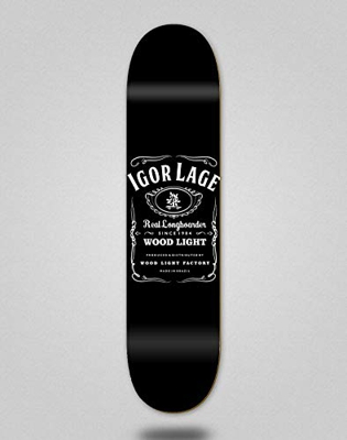 Wood Light Monopatín Skate Skateboard Deck Tabla Igor Lage Real Longboarder 8.125