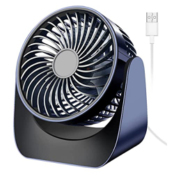 ZEELYDE Mini Ventilador, Ventilador USB Silencioso, Ventilador de Mesa PequeñO de 360°, Ventilador Mesa USB con 3 Velocidades, Ventiladores Mesa para  precio