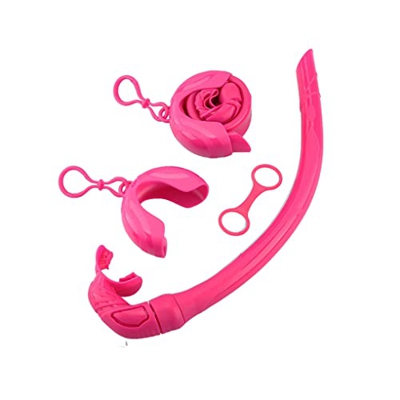 vreplrse Snorkel Tube Professional Watersport Tubes con caja de almacenamiento Naranja , Rosa roja