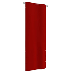 Pantalla de balcón rojo 80x240 cm tela Oxford con tamaño: 80 x 240 cm (ancho x alto) en oferta