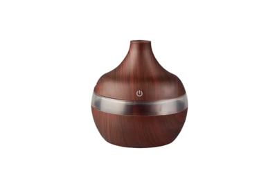 Humidificador pequeño con luz LED de colores cambiantes y conexión USB (Marrón oscuro)