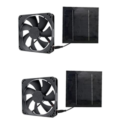 Warmzfh 2 Uds 20W 6 Pulgadas Kit de Ventilador de Escape Solar Extractor de Aire Mini Ventilador Ventilador Alimentado por Panel Solar para Casa de Po en oferta