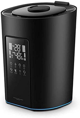 Humidificadores, s, 5L Humidificador ultrasónico de Vapor frío Funcionamiento silencioso Pantalla LED Modo de suspensión de llenado fácil de Limpiar