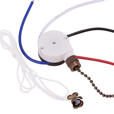 ZHOUZHOU Kit Interruptor Ventilador Techo, 3 Velocidades, 4 Cables,Interruptor Ventilador, Interruptor Control Velocidad con Cremallera,Interruptor Ca