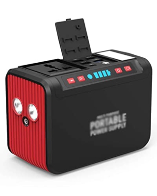 HYQNG Estación de energía portátil de 120 W, generador Solar de 74 WH, batería de Litio de Respaldo con Salida de CA de 80 W/240 V y 4 Puertos USB, pa