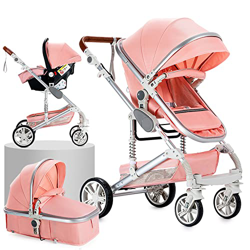 Sistema de Viaje 3 en 1 Silla de Paseo Cochecito de Bebé 3 en 1 Carrito con Capazo para Recién Nacido Cochecito de Viaje Portátil Plegable con Paisaje características