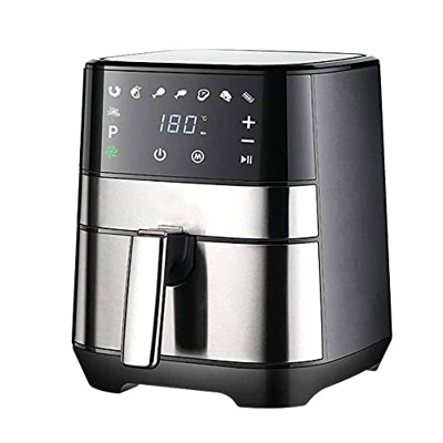 Freidora de Aire Freidora eléctrica de Aire Caliente de 3,5 Cuartos de galón Cocina sin Aceite con Pantalla Digital LCD y Olla para freír fácilmente D