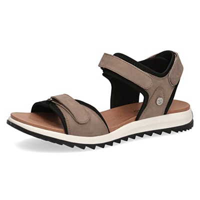 CAPRICE 9-9-28711-28, Sandalias Planas Mujer, Almond Comb, 38 EU