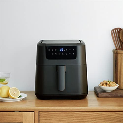 Freidora de Aire para el hogar, freidora eléctrica sin Aceite, Horno pequeño Inteligente de 5L, máquina Multifuncional de Patatas Fritas de Gran Capac