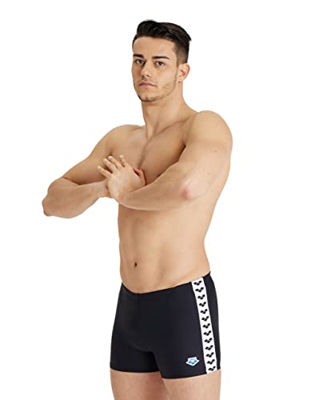 Arena Icons Solid Bañador corto para hombre, Negro, 80