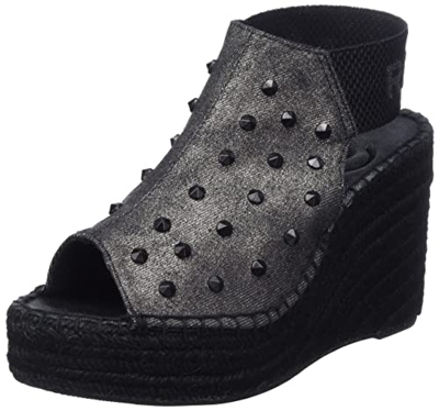 Replay Jess Punk, Sandalia con taln Mujer, 003 Black, 40 EU