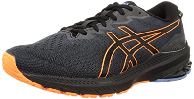 ASICS GT-1000 11 GTX, Running Shoe Hombre, Black/Shocking Orange, 43.5 EU