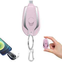 IWOR Mini Power Emergency Pod, 1500mAh Mini Power Emergency Pod - Portable Keychain Charger for iPhone or Type-c (for iPhone,B-Pink) precio