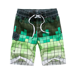 KASEBAY Pantalones cortos de playa para hombre, trajes de baño de secado rápido, pantalones casuales de surf con bolsillo, verde, XXL precio