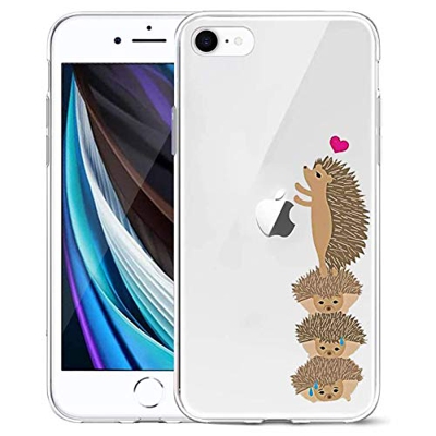 Suhctup Funda Compatible para iPhone SE 2020/iPhone SE2 Fundas, Transparente Dibujos Protección Carcasa Suave Silicona Gel TPU Bumper Ultra-Delgado An