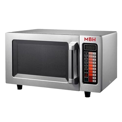 MBH - Microondas profesional 1000W Hostelería. Horno microondas industrial 25 litros para bar y restaurante.
