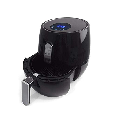 Freidora de aire, freidoras eléctricas de aire caliente de 1350 W, horno sin aceite, pantalla táctil digital LCD, 7 ajustes preestablecidos de cocción