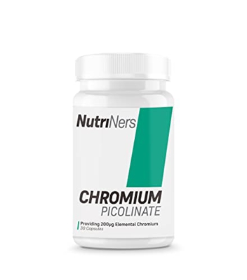 PICOLINATO DE CROMO 200 mcg - Asimila Glucosa, Regula Insulina - Alta Dosis Mineral Elemental - Chromium Picolinate Puro - Cromo Picolinato - 30 Capsu