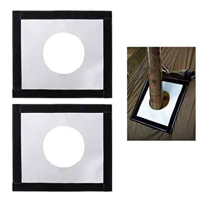 RERTOARY Hot Tent Stove Jack para tienda de campaña Chimney Tipi con agujero de cocina, tienda de campaña para trekking, camping, exterior, doble capa