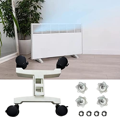 cvjjz 2 pies de calefacción por Infrarrojos, Soporte de radiador Plano Resistente Giratorio de 360° móvil, Soporte Ajustable
