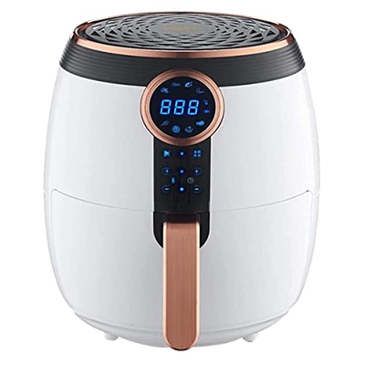 Freidora de aire para uso doméstico Freidora de aire automática para el hogar de 4.5L con 8 menús Máquina de papas fritas sin humo Gran capacidad Horn