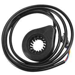 Phopurtall Sensor de pedal para bicicleta eléctrica, sistema de propulsión antigolpes, 12 imanes, sensor de velocidad características