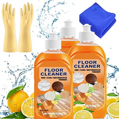 100ml NML Floor Cleaner, Potente Descontaminación Nml Floor Cleaner Orange, Nml Stain Remover Quick Floor Lustre, Wood Floor Polish Marble Tile Cleane