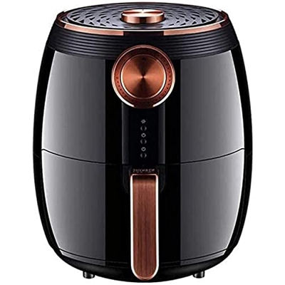 Freidora de aire para uso doméstico 4.5L Nueva freidora de aire, 4.5 Qt 1400W Freidoras de aire eléctricas de acero inoxidable Horno Cocina sin aceite