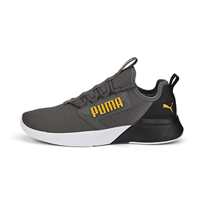 PUMA Hombre Regular Cushioning Zapatillas de Running para Hombre Retaliate Block 42 Castlerock Black Sun Stream Gray Orange