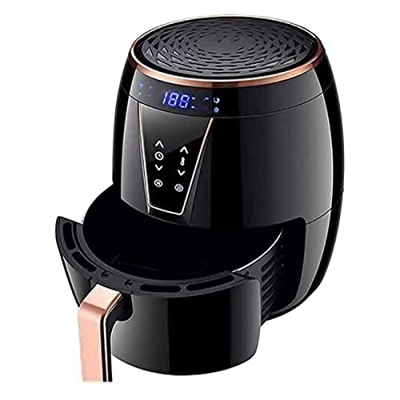 Freidora de aire para uso doméstico Freidoras eléctricas de aire caliente de 4.5Qt Horno Cocina sin aceite, 8 preajustes de cocción, precalentamiento,