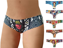 "N/A" Braga Bikini Traje de baño de Mujer/Corte brasileña sin Costuras Corte Laser/Ropa Moda Mujer (Negro Tribal, M-L) en oferta