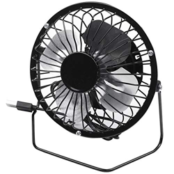 KVSERT Ventilador de hierro con panel solar de 2.5 W 5 V para oficina en casa al aire libre que viaja pesca 4 pulgadas ventilador de ventilación Usb n características