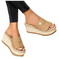 riou Sandalias Mujer Verano 2022 Rebajas Estilo étnico Zapatos Romanas Sandalias Punta Abierta Flip Flop Ligera y Transpirable Zapatos Elegantes Negro características