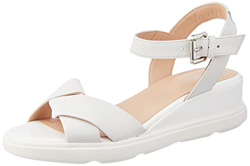 Geox D Pisa D, Sandalias para Mujer, Blanco (White), 39 EU en oferta