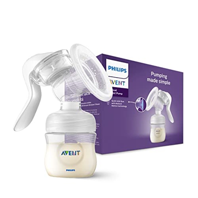 Extractor de leche manual Philips Avent: sacaleches sin BPA, extracción sencilla con una sola mano (modelo SCF430/01)