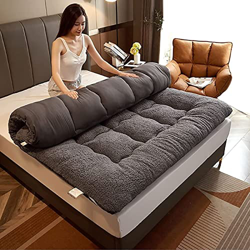 HOTBAY Colchón de Piso japonés de la Almohadilla para Dormir Plegable, colchón de futón de Tatami portátil Roll up, colchón de acampado para el invita en oferta