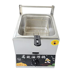 YXZN Freidora Freidora Comercial Freidora Profesional 2 Tanques De Acero Inoxidable con 2 Asas De Plástico De características