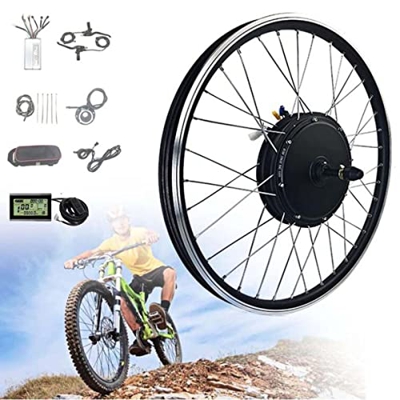 PCFORM Kit De Conversión De Bicicleta Eléctrica, con Pantalla Lcd3 Bicicleta Eléctrica 20"24" 26"28" 700c 48v 1000w Motor De Cubo Delantero/Trasero Mo