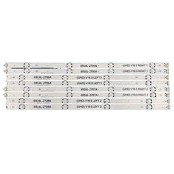 BAVALU 8 unids/Set Tira de LED for iluminación Trasera for TV de 49 Pulgadas LG 49UH603V 49UH620V LC490DGE 6916L-2705A 6916L-2706A 6916L-2707A 6916L-2 en oferta