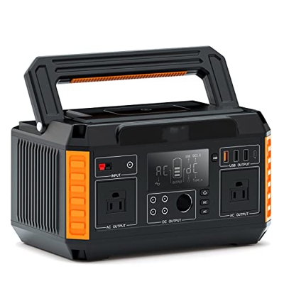 Centrale électrique portable, batterie au lithium mobile solaire de 500 W, puissance de panne de courant élevée, avec prises CA/CC/USB/PD 65 W, généra