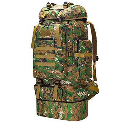 Vaupan Mochila de senderismo, mochila de camping de 100 l con cubierta para la lluvia, mochila de viaje impermeable para deportes al aire libre, mochi